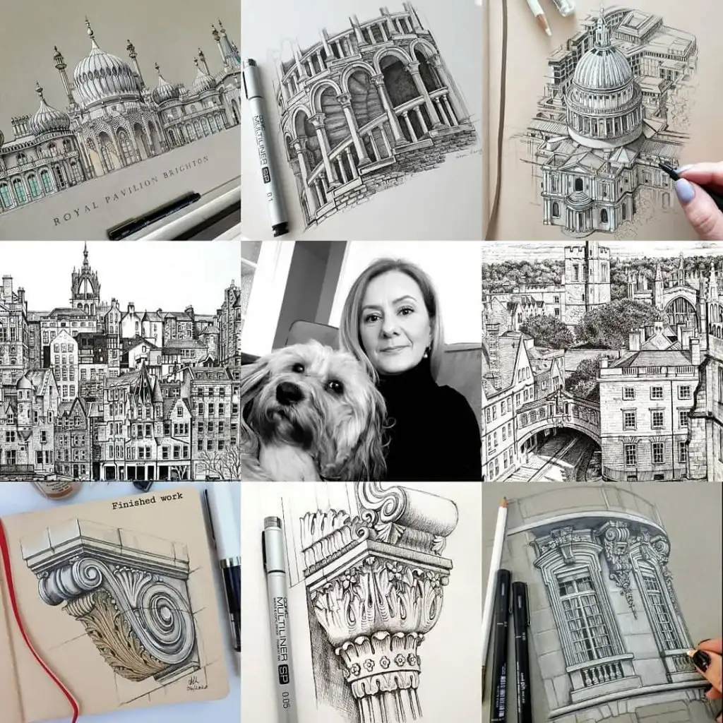 Phenomenal Sketch Artist Draws Super-Detailed Buildings